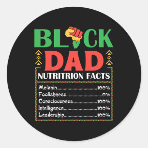 Pegatina Redonda África: Nutrición de papá negro hace que Melanin s