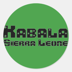 Pegatina Redonda Africankoko Personalizado Kabala, Sierra Leona