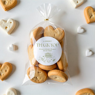 Pegatina Redonda Afuera del mercado Gracias por favorecer a los Peg