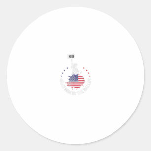 Pegatina Redonda Agarrarlo por la cédula de votación contra Trump