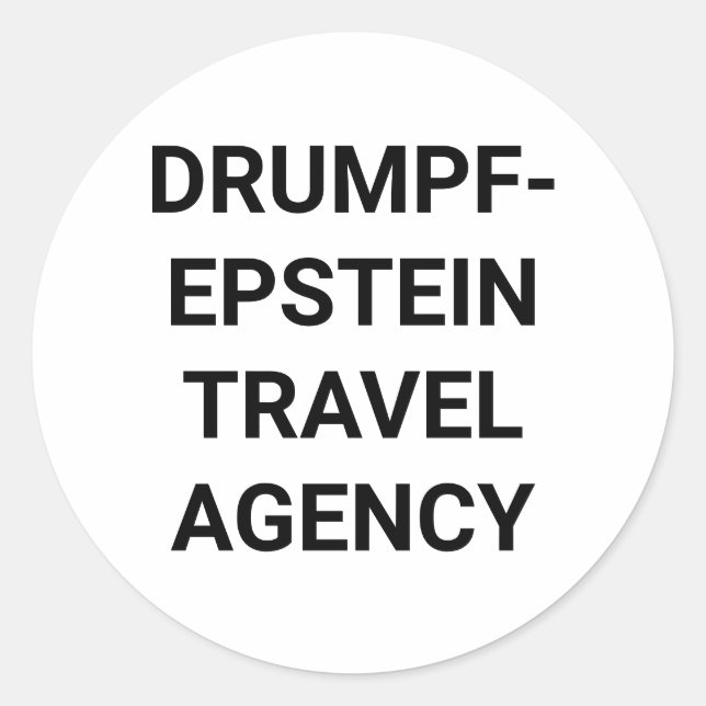 Pegatina Redonda AGENCIA DE VIAJE DRUMPF-EPSTEIN Hankamer Artjunkha (Anverso)