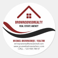 Agencia inmobiliaria logotipo simple Rojo