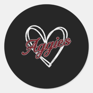 Pegatina Redonda Agencias personalizadas retro-corazón hombres muje