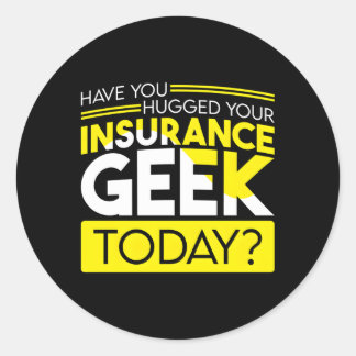 Pegatina Redonda Agente De Seguros Para Seguros