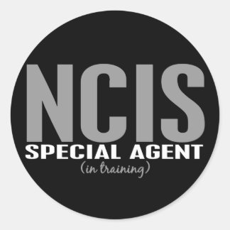 Pegatina Redonda Agente Especial De La NCIS En Formación 1