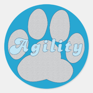 Pegatina Redonda Agility Paw