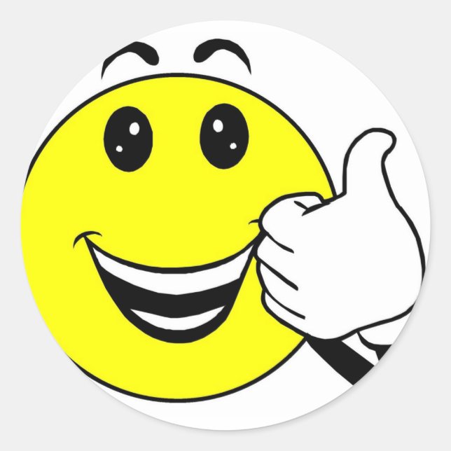 Pegatina Redonda agitador amarillo (Anverso)