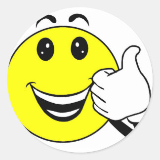 Pegatina Redonda agitador amarillo