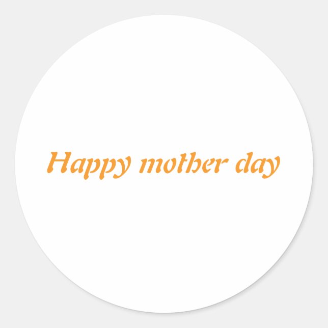 Pegatina Redonda agitadores Feliz día de la madre (Anverso)