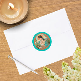 Pegatina Redonda Agnes de Roma (BK 006)