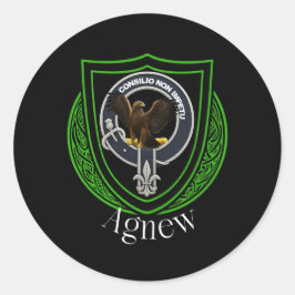 Pegatina Redonda Agnew Scottish Clan Escudo