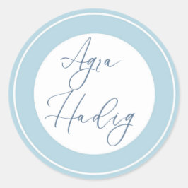 Pegatina Redonda Agra Hadig- Palabras de celebración de dientes arm