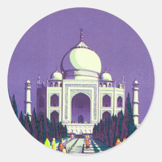 Pegatina Redonda Agra ~ Taj Mahal