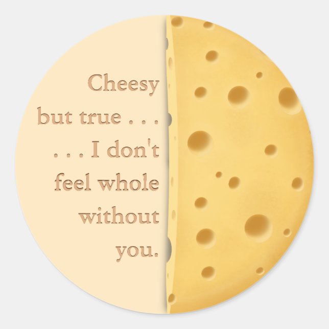 Pegatina Redonda "Agradable pero cierto" Divertido amor y amistad (Anverso)