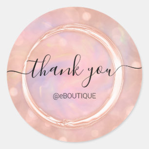 Pegatina Redonda Agradecer el nombre comercial de Boutique Holograp