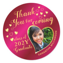 Agradecido Rosa Caliente y Dorado Graduación 2026