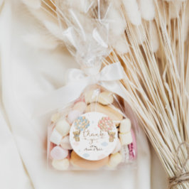 Pegatina Redonda Agradecimiento a Revelación de Género