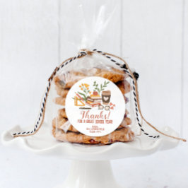 Pegatina Redonda Agradecimiento al Profesor de Fin de Año