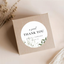 Agradecimiento de boda de verde salvia y floral bl