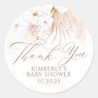 Agradecimiento de boda floral exótico boho