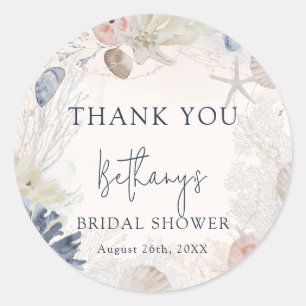 Pegatina Redonda Agradecimiento de Despedida de Soltera Náutico de 