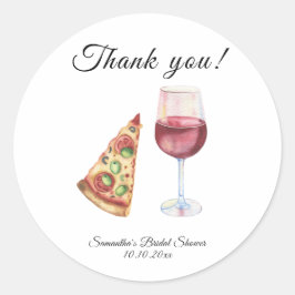 Pegatina Redonda Agradecimiento de Despedida de Soltera Par Perfect