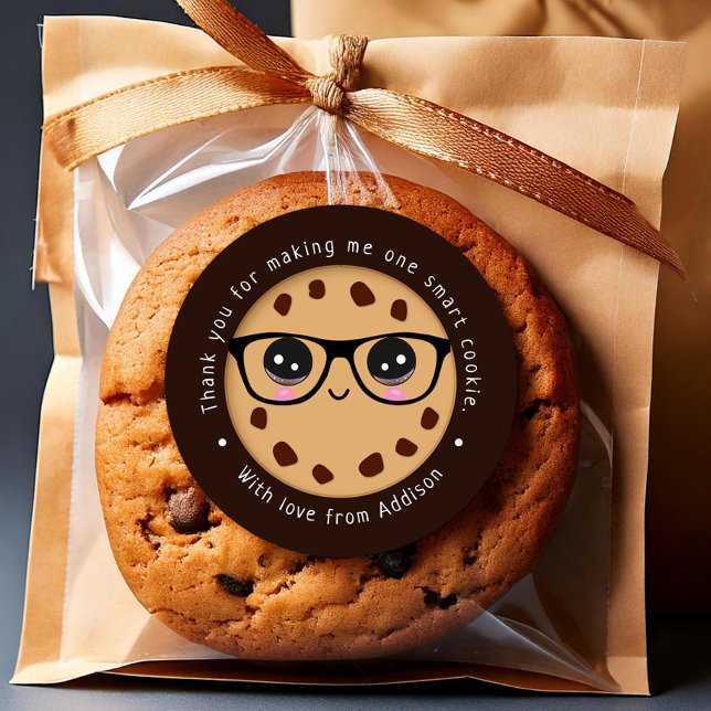 Pegatina Redonda Agradecimiento de regalo para profesor de cookie i (Subido por el creador)