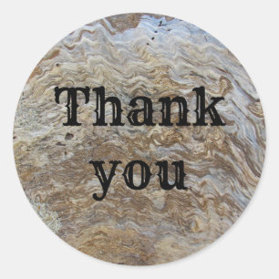 Pegatina Redonda Agradecimiento del patrón de onda de deriva