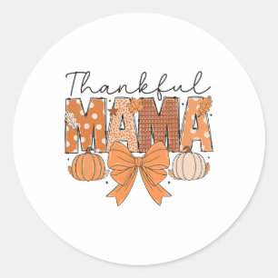 Pegatina Redonda Agradecimiento Mamá Coquette Caer Calabaza Spice T