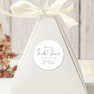 Pegatina Redonda Agradecimiento Minimalista para Despedida de Solte