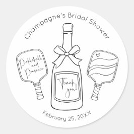 Pegatina Redonda Agradecimiento Moderno de Fiesta de Despedida de S