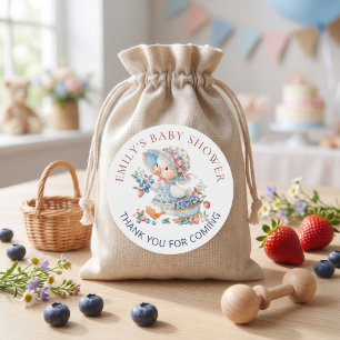 Pegatina Redonda Agradecimiento para Baby Shower Berry Sweet Silly