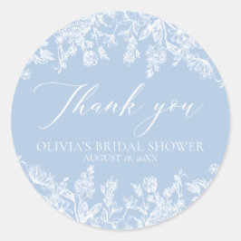 Pegatina Redonda Agradecimiento para Despedida de Soltera en Acuare