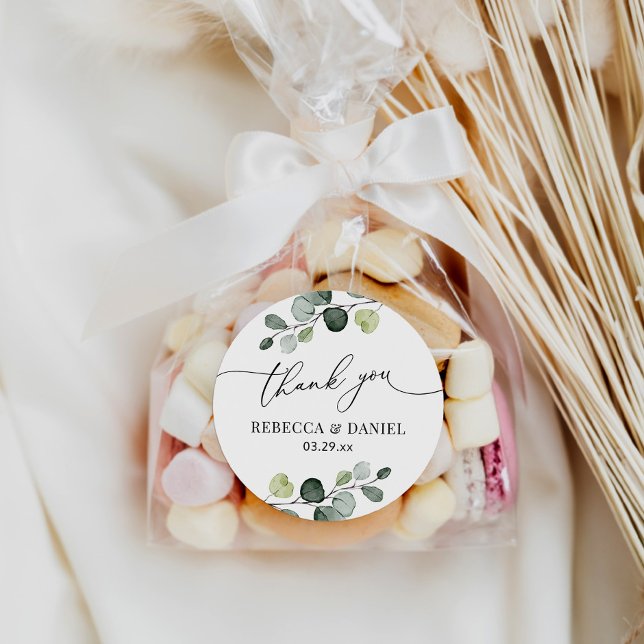 Pegatina Redonda Agradecimiento personalizado a Eucalyptus (Subido por el creador)