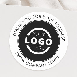 Pegatina Redonda Agradecimiento promocional de logotipos profesiona