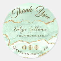 Agradecimiento verde marino Gracias