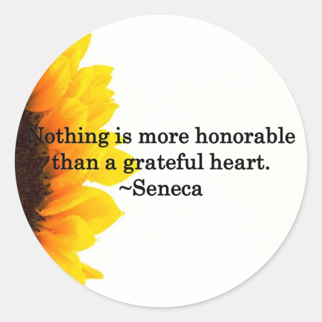 Pegatina Redonda Agradecimientos de corazón (Anverso)
