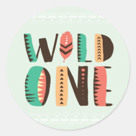 Pegatina Redonda Agradecimientos indios nativos africanos