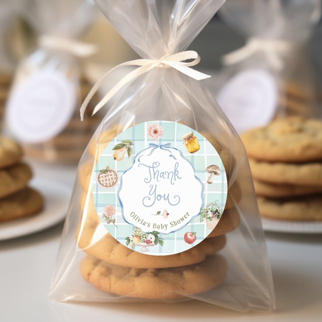 Pegatina Redonda Agradecimientos locales en el mercado Baby Shower  (Subido por el creador)