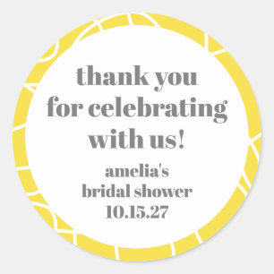 Pegatina Redonda Agradecimientos personalizados para despedida de s