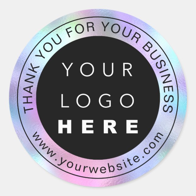 Pegatina Redonda Agradecimientos profesionales de promoción de logo (Anverso)