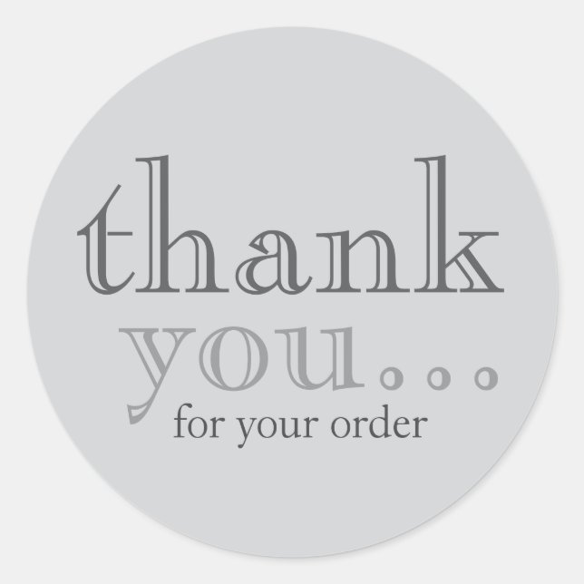 Pegatina Redonda Agradezco al cliente comercial (Anverso)