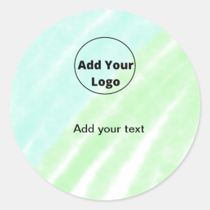 Pegatina Redonda agrega tu texto simple mínimo personalizado agrega