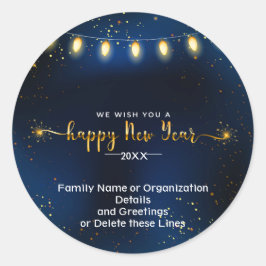 Pegatina Redonda Agregar detalles de organización familiar de año n