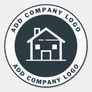 Pegatina Redonda Agregar logotipo comercial personalizado