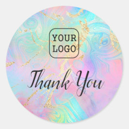 Pegatina Redonda agregar su logotipo gracias