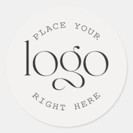 Pegatina Redonda Agregue su propio logotipo comercial personalizado