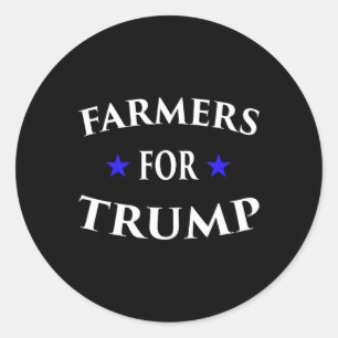 Pegatina Redonda Agricultores Para Trump Farm Ranch Tractor Heartla