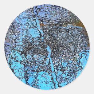 PEGATINA REDONDA AGUA