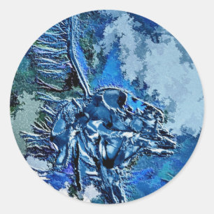 PEGATINA REDONDA AGUA